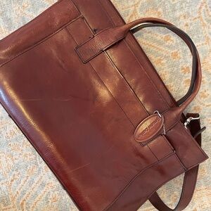Elegant Brown Leather Men's or Women’s Briefcase